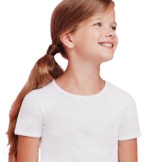 BIMBISSIMI Maglia interna bimba manica corta cotone