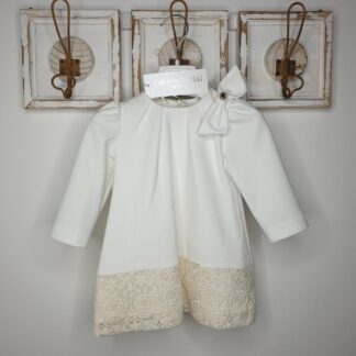 CARLO PIGNATELLI Vestitino neonata in caldo cotone