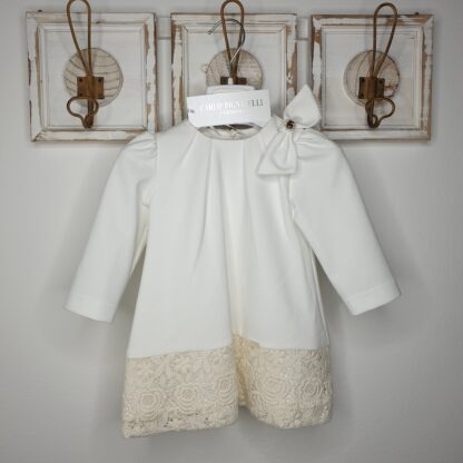 CARLO PIGNATELLI Vestitino neonata in caldo cotone