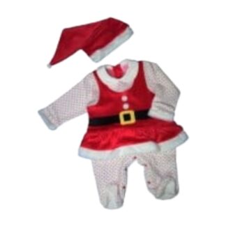 Tutina ciniglia babbo natale neonata con cappelino