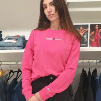 TOMMY JEANS Felpa donna cotone garzato