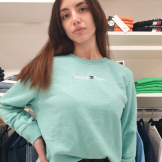 TOMMY JEANS Felpa donna cotone garzato
